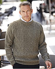 Premier Man Aran Crew Neck Sweater