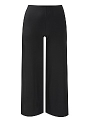 Wide Leg Jersey Trousers Length 34in