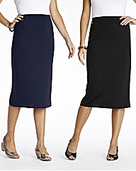 Pack of 2 Skirts Length 27in