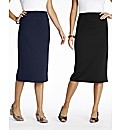 Pack of 2 Skirts Length 27in