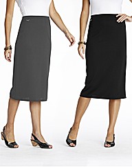 Pack of 2 Skirts Length 31in
