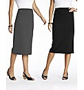 Pack of 2 Skirts Length 31in