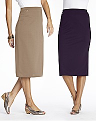 Pack of 2 Skirts Length 31in