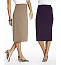 Pack of 2 Skirts Length 31in