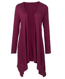 Long Sleeve Jersey Waterfall Cardigan