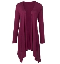 Long Sleeve Jersey Waterfall Cardigan
