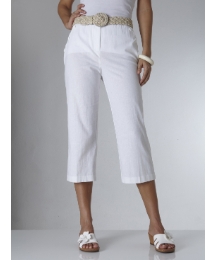 Magi-fit Linen Mix Crop Trousers 21in