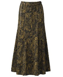 Print Jersey Skirt with Belt Length 30in