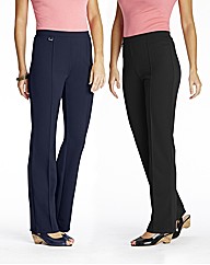 Pack of Two Bootcut Trousers Length 26in