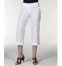 Comfort Waist Linen Crop Trouser 21in
