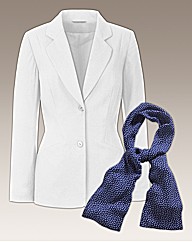 Linen Jacket With Scarf
