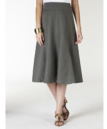 Comfort Waistband Linen Skirt 27in