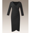Mock Wrap Dress Plain Length 45in