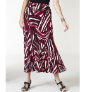Print Jersey Skirt with Belt Length 30in