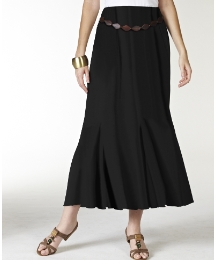 Plain Jersey Skirt with Belt Length 27in
