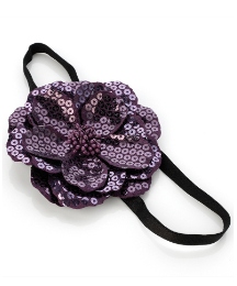 Sequin Flower Stretch Headwrap