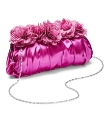 Polka Dot Satin Clutch Bag