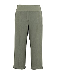 Crop Slouch Linen Mix Trousers