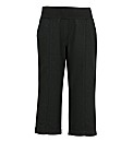 Crop Slouch Linen Mix Trousers