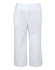 Crop Slouch Linen Mix Trousers