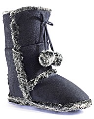 Viva La Diva Pom Pom Bootee Slippers