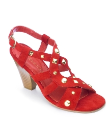 Isabella Cole Stud Suede Sandals EEE Fit