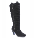 Viva La Diva Stud High Leg Boots E Fit