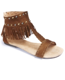 Grazia Studded Fringe Sandals EEE Fit