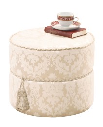 Damask Designer Pouffe
