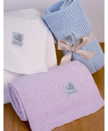 Clair de Lune Knitted Plain Blanket