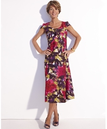 Fully Lined Linen Mix Dress Length 45in