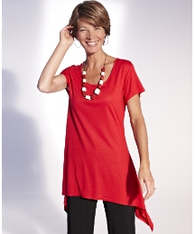 Short Sleeved Jersey Top + Free Necklace