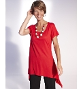 Short Sleeved Jersey Top + Free Necklace