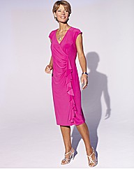 V- Neck Ruffle Dress Length 41 in.