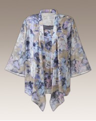 Print Edge to Edge Blouse And Vest
