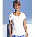 Scoop Neck Jersey Top With Beading