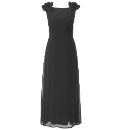 Frill Shoulder Detail Maxi Dress