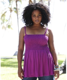 Jersey Shirred Camisole Top