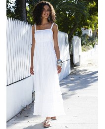 Crochet Trim Maxi Dress