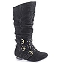 Legroom Buckle & Stud Strap Boots E Fit
