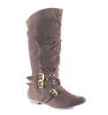 Legroom Stud Buckle & Strap Boots EEE
