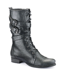 Viva La Diva Double Buckle Boots D Fit