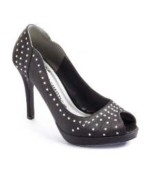 Viva La Diva Stud Peep Toe Shoes D Fit