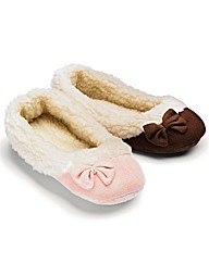 Viva La Diva Bow Ballerina Slippers
