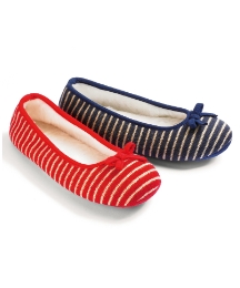 Viva La Diva Knitted Stripe Slippers