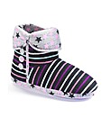 Viva La Diva Stripey Bootee Slippers