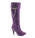 Legroom Chain Detail Suede Boots E Fit
