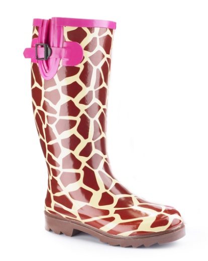 giraffe print wellies