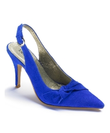 Bespoke Suede Bow Court Shoe D Fit