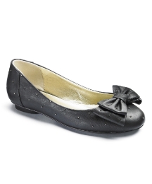 Marble Ink Studded Bow Ballerina EEE Fit